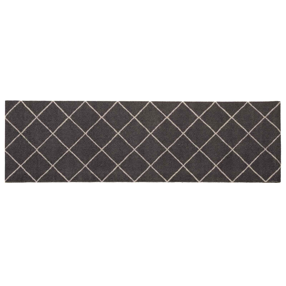 vidaXL Dywan kuchenny Antracytowa krata 180 x 60 cm 100% poliamid
