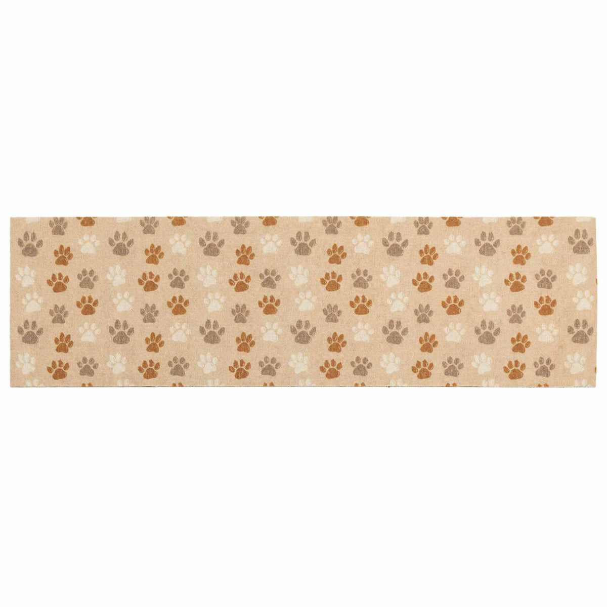 vidaXL Dywan kuchenny beżowe łapki 180 x 60 cm 100% poliamid