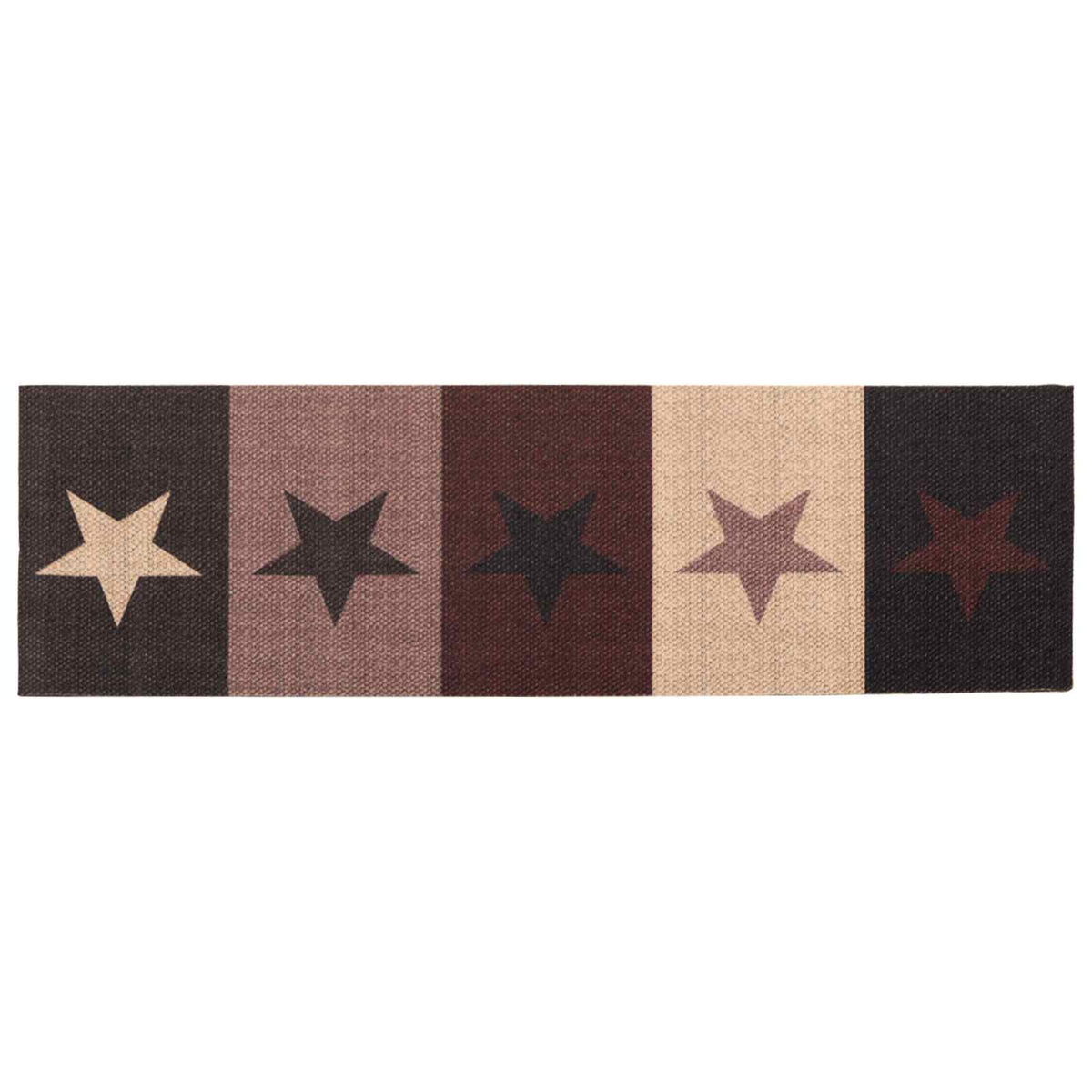 vidaXL Dywan kuchenny czerwone gwiazdy 300 x 60 cm 100% poliamid