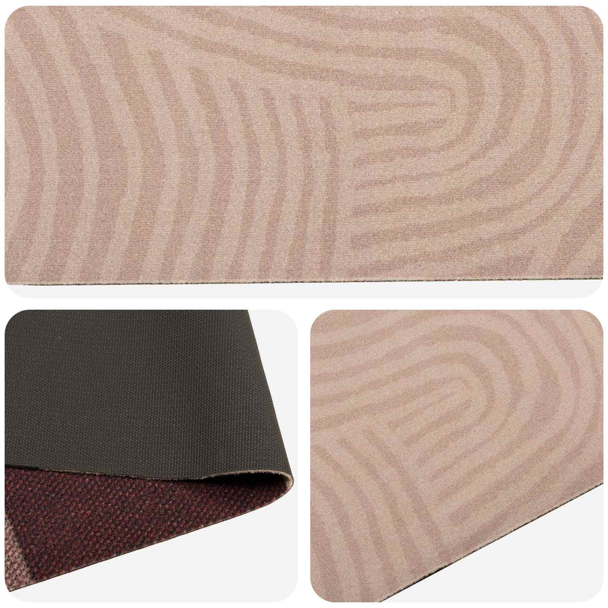 vidaXL Dywan kuchenny taupe skandynawski 300 x 60 cm 100% poliamid