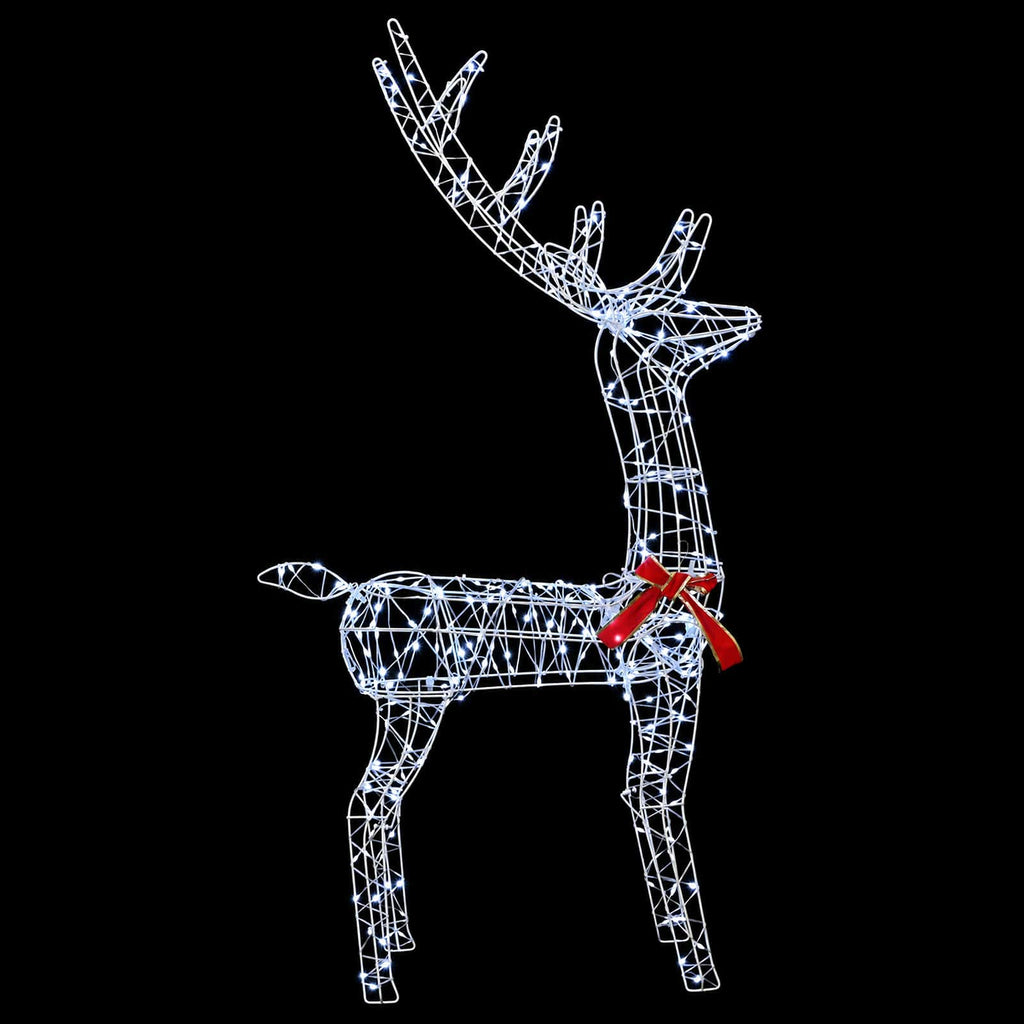 vidaXL 3D Renifer Bożonarodzeniowy LOVIISA 300 LED Zimna biel