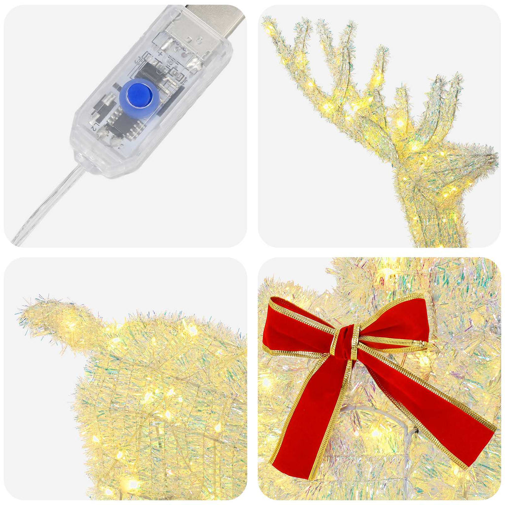 vidaXL 3D Renifer Bożonarodzeniowy LOVIISA 140 LED Ciepła biel