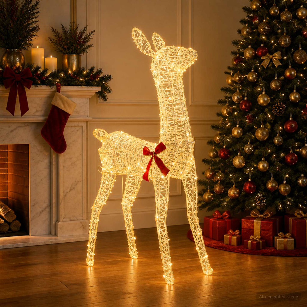 vidaXL 3D Renifer Bożonarodzeniowy LOVIISA 110 LED Ciepła biel