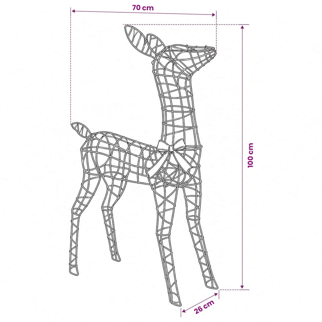 vidaXL 3D Renifer Bożonarodzeniowy LOVIISA 110 LED Niebieski