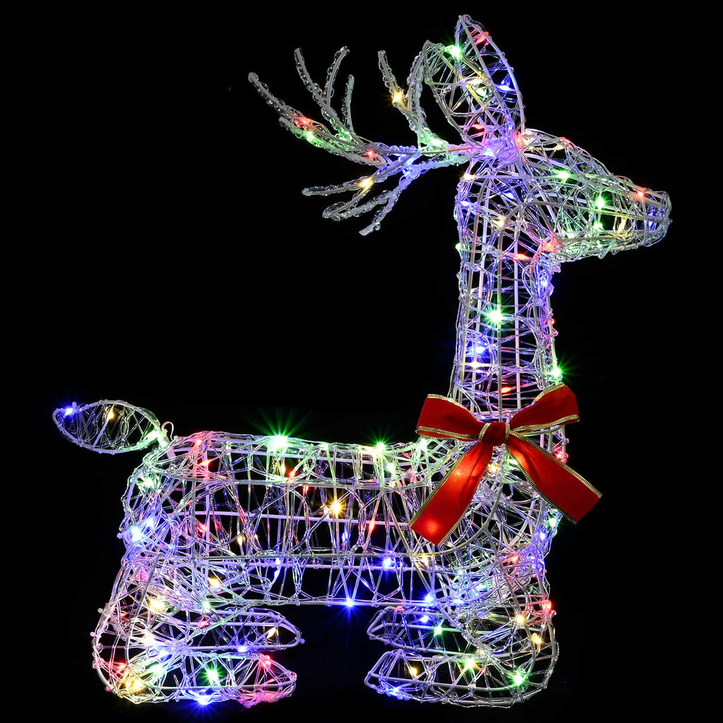 vidaXL 3D Renifer Bożonarodzeniowy LOVIISA 140 LED Wielokolorowy