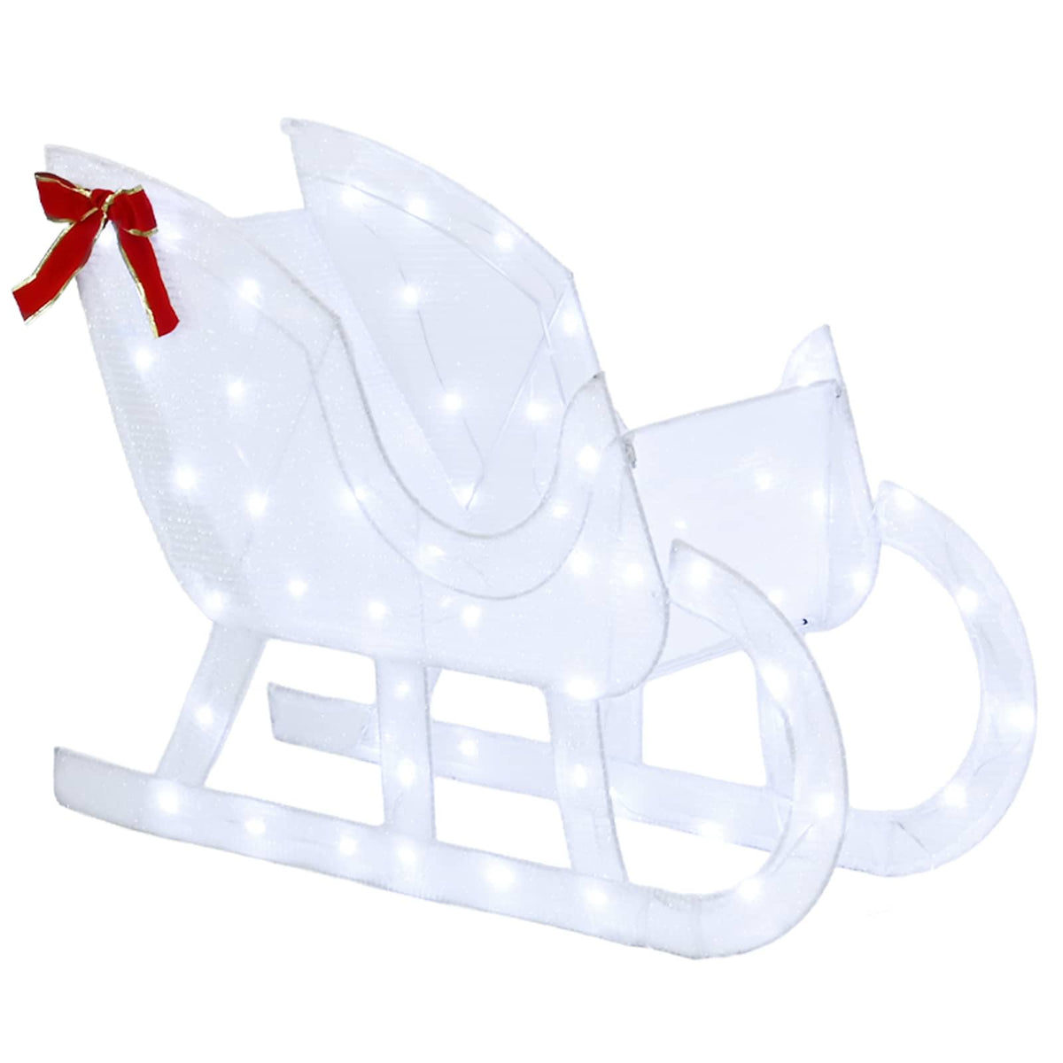 vidaXL Renifer ciągnący sanie LOVIISA 200 LED Zimna biel