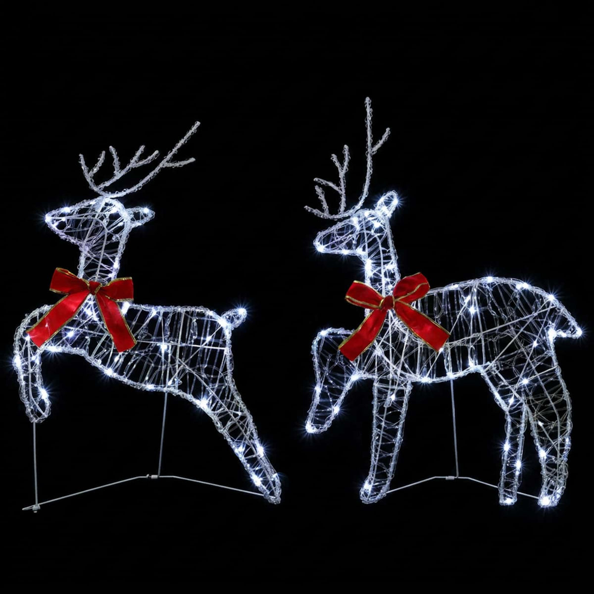 vidaXL Renifer Bożonarodzeniowy 2 szt. 40 LED Zimna biel