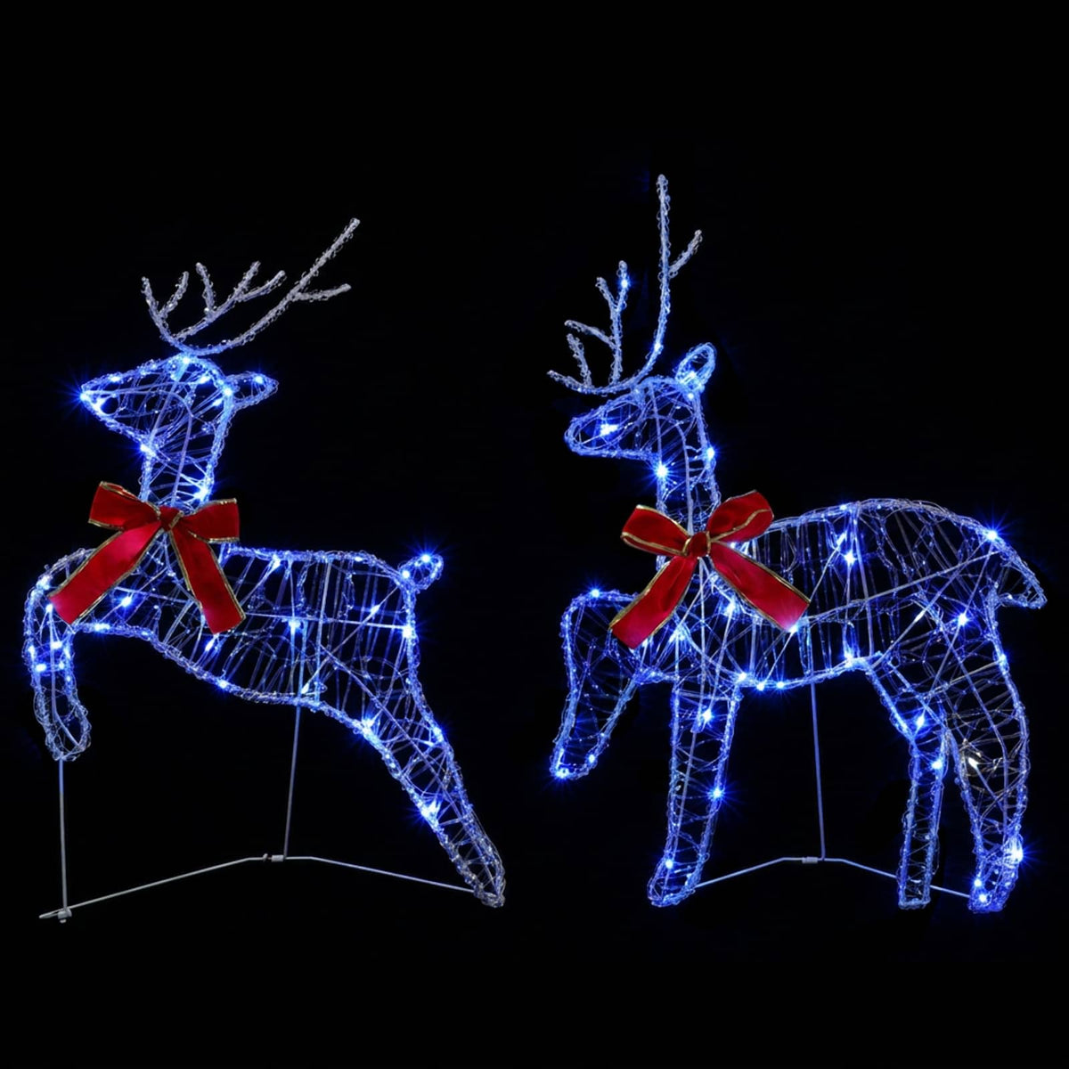vidaXL Renifer Bożonarodzeniowy 2 szt. 40 LED Niebieski