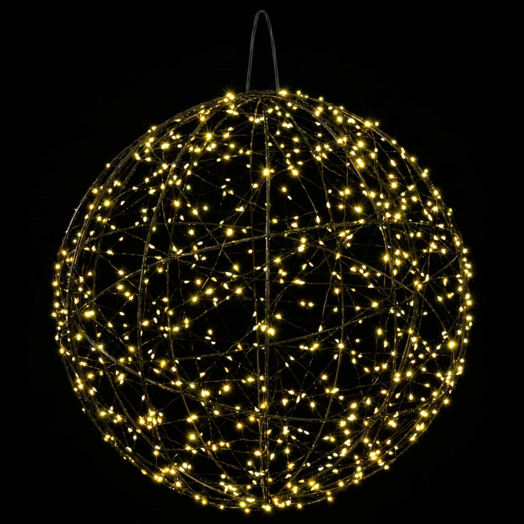 vidaXL Świąteczny szpic na lampkę 750 LED Ciepła biel Ø 50 x 52 cm