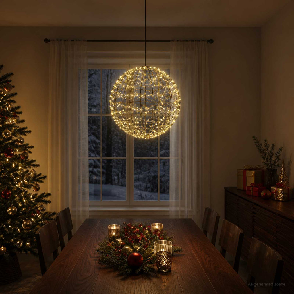 vidaXL Świąteczny szpic na lampkę 950 LED Ciepła biel