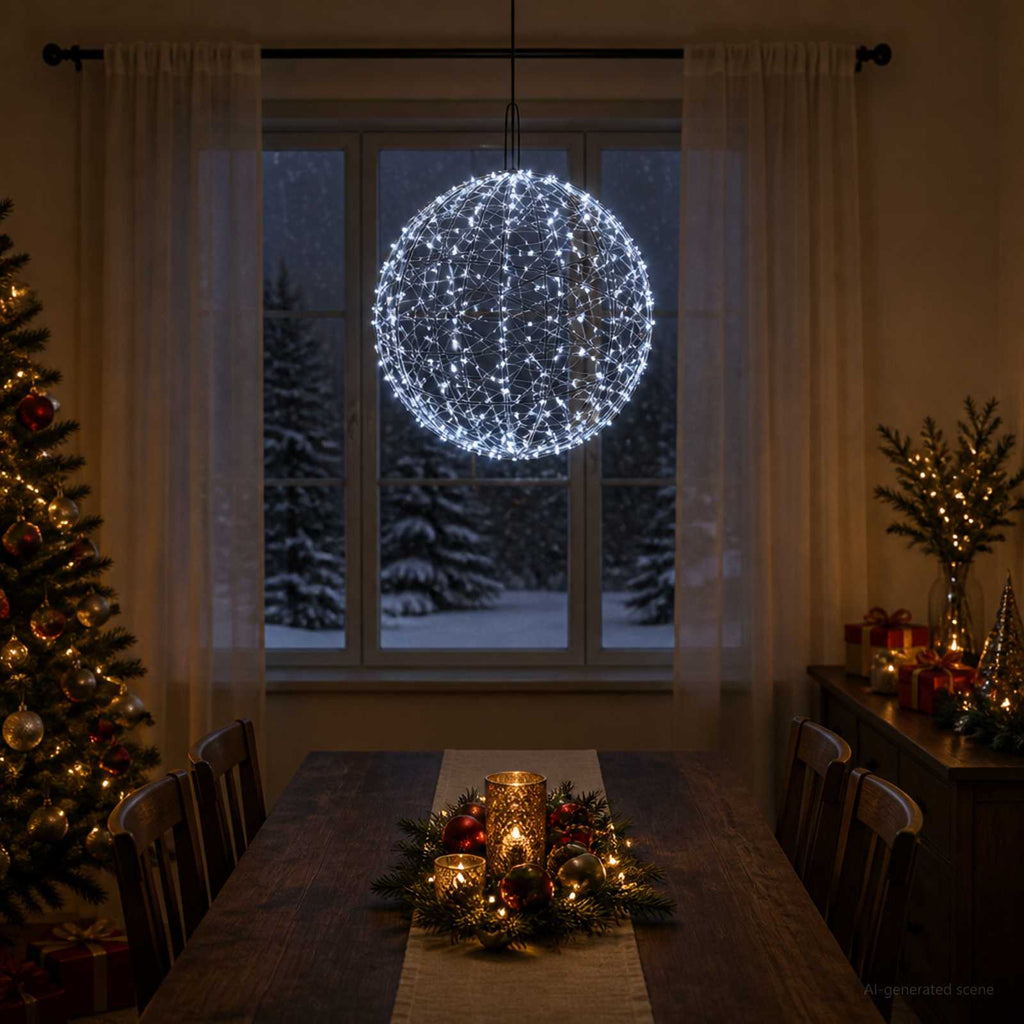 vidaXL Świąteczny szpic na lampkę 950 LED Zimna biel