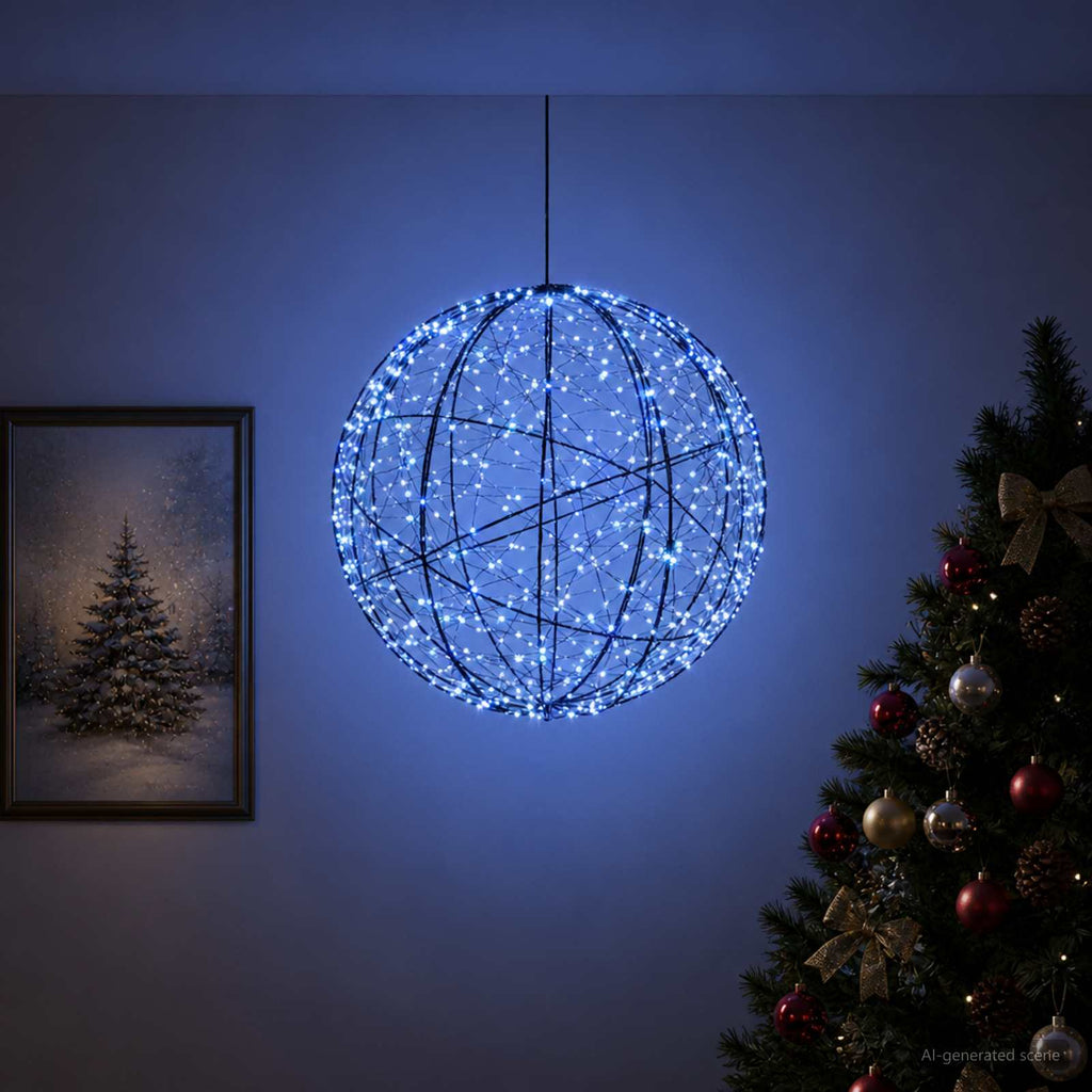 vidaXL Świąteczny szpic na lampkę 500 LED Niebieski