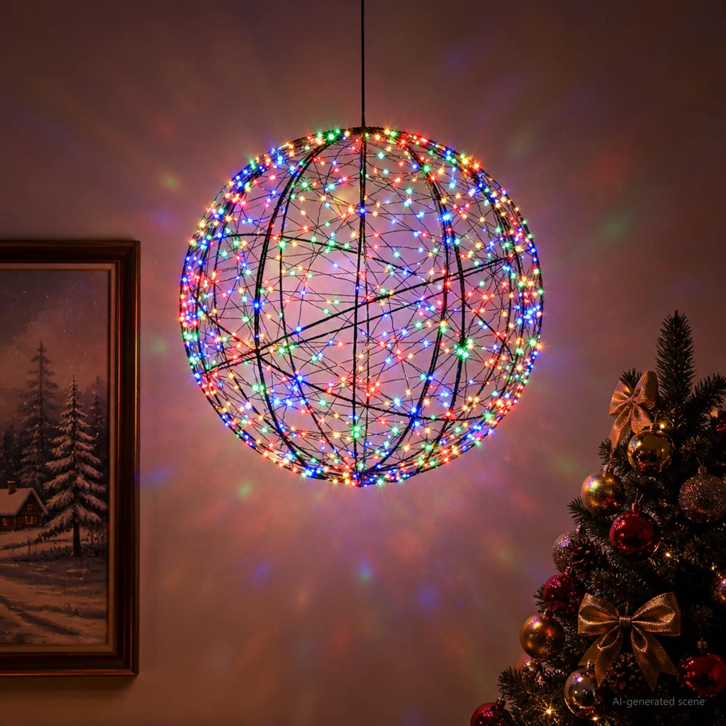 vidaXL Świąteczny szpic na lampkę 500 LED Wielokolorowy