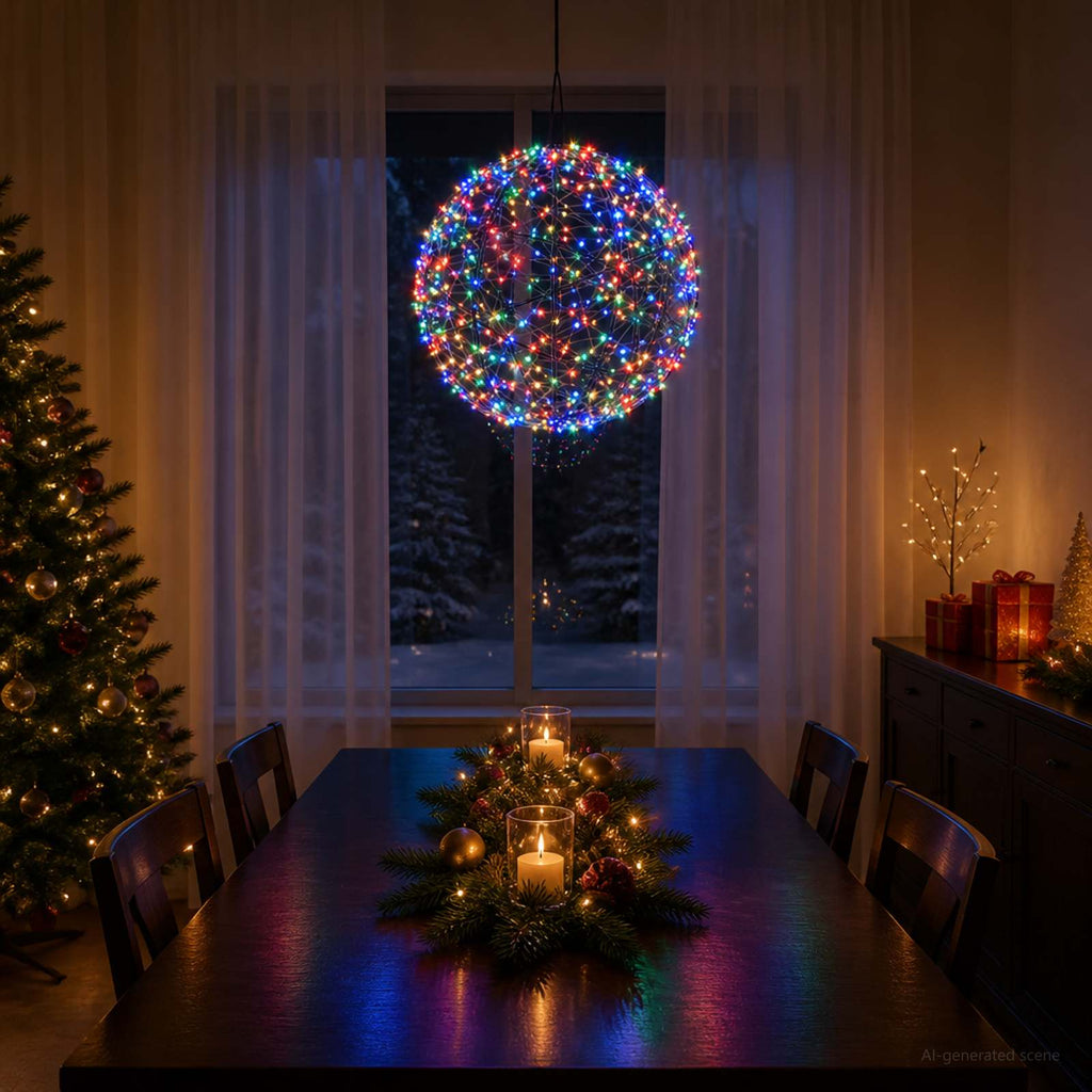 vidaXL Świąteczny szpic na lampkę 750 LED Wielokolorowy