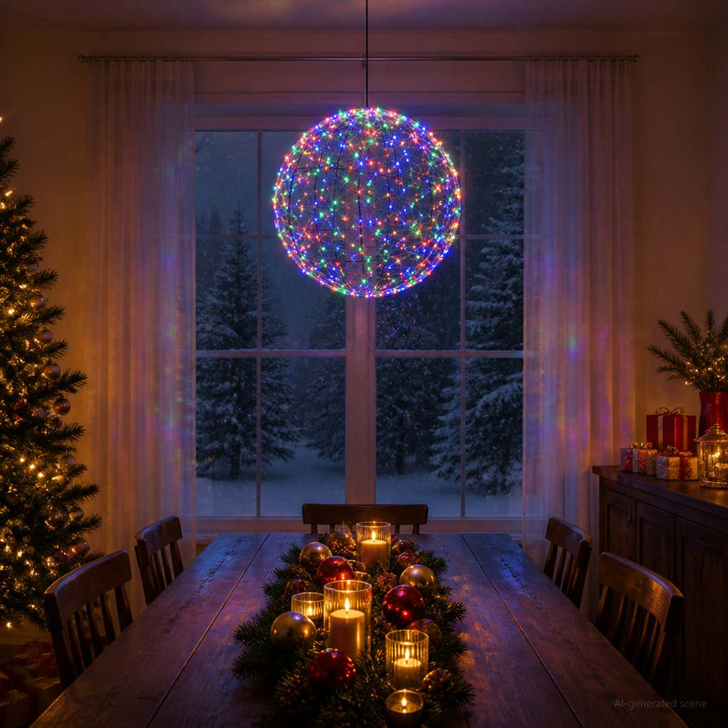 vidaXL Świąteczny szpic na lampkę 950 LED Wielokolorowy