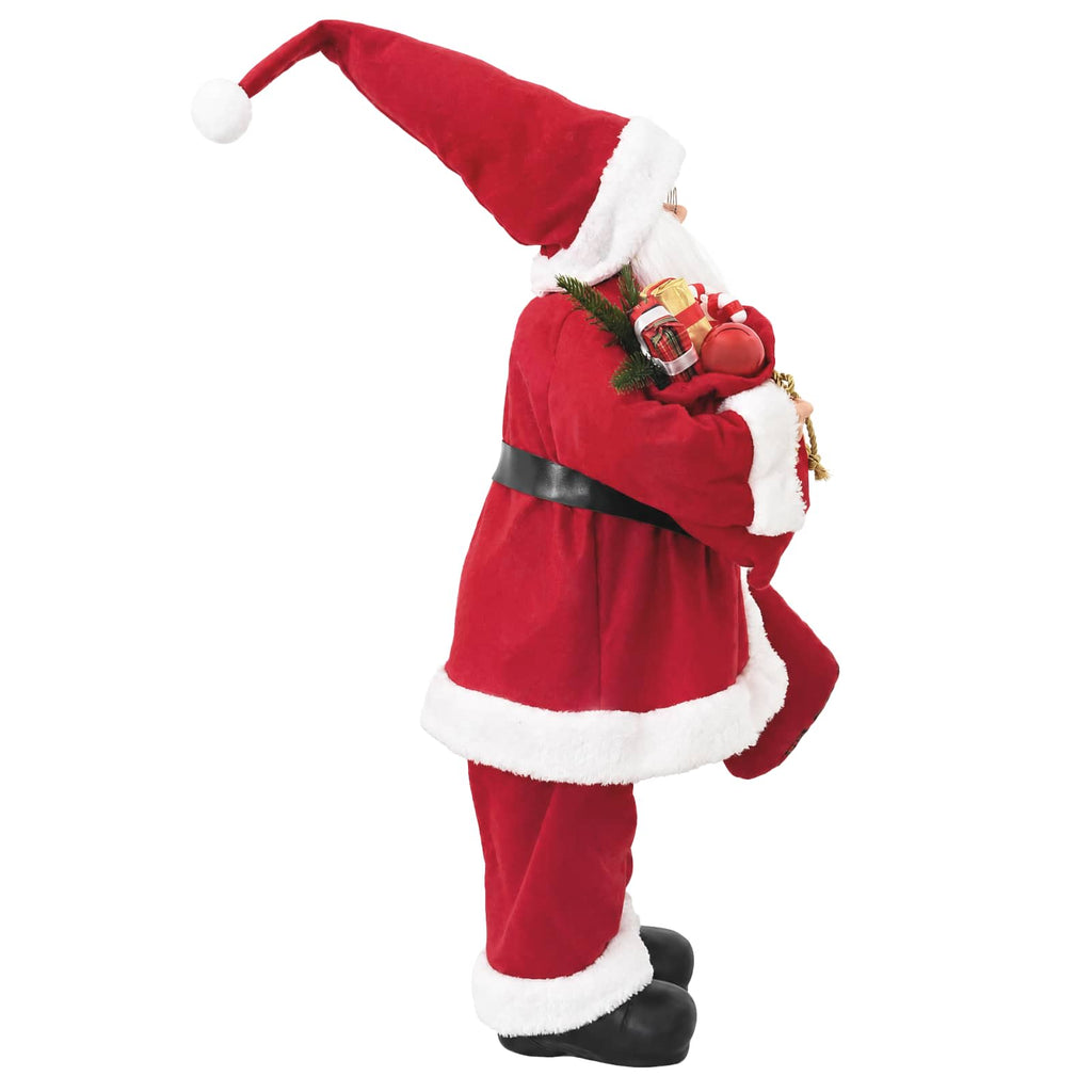vidaXL Figurka Świętego Mikołaja czerwony 62 cm Poliester