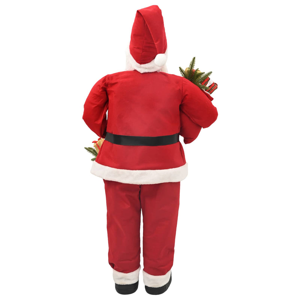vidaXL Figurka Świętego Mikołaja czerwony 110 cm Poliester