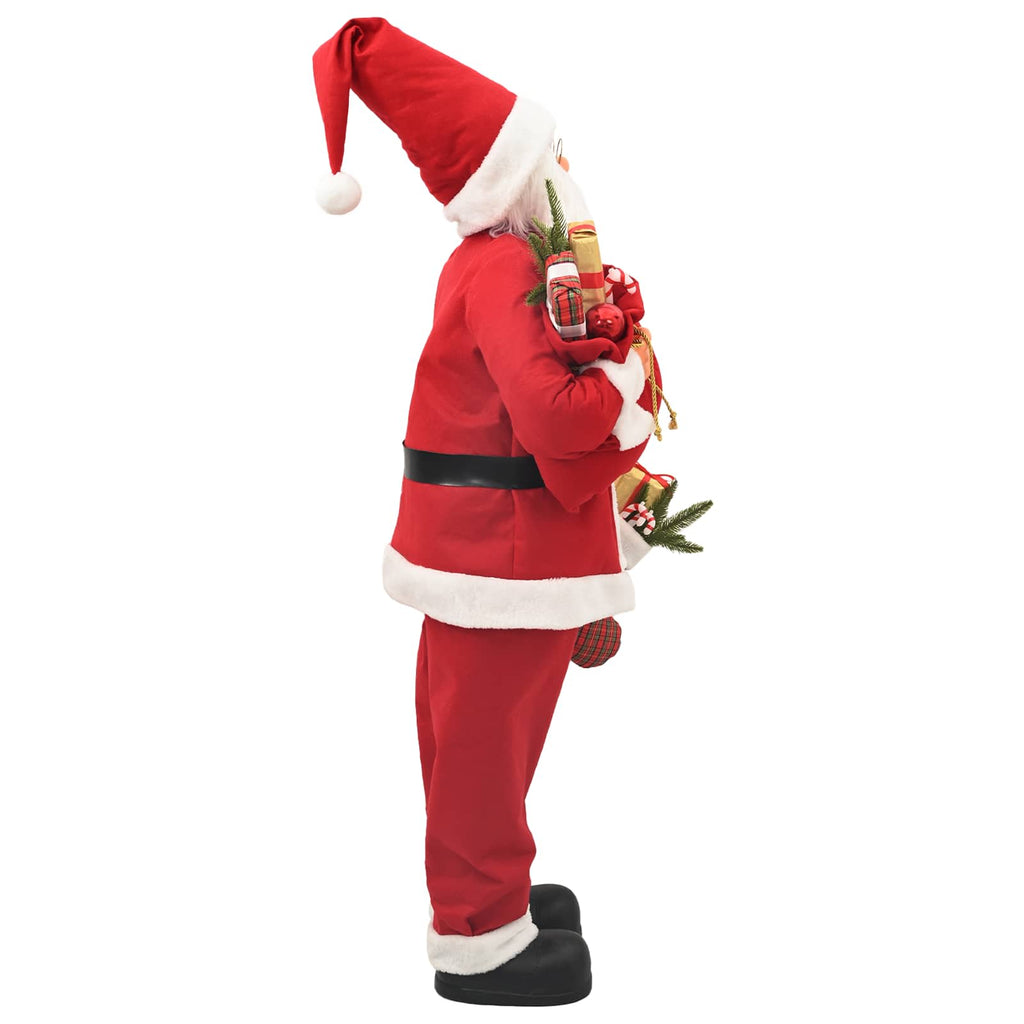 vidaXL Figurka Świętego Mikołaja czerwony 110 cm Poliester