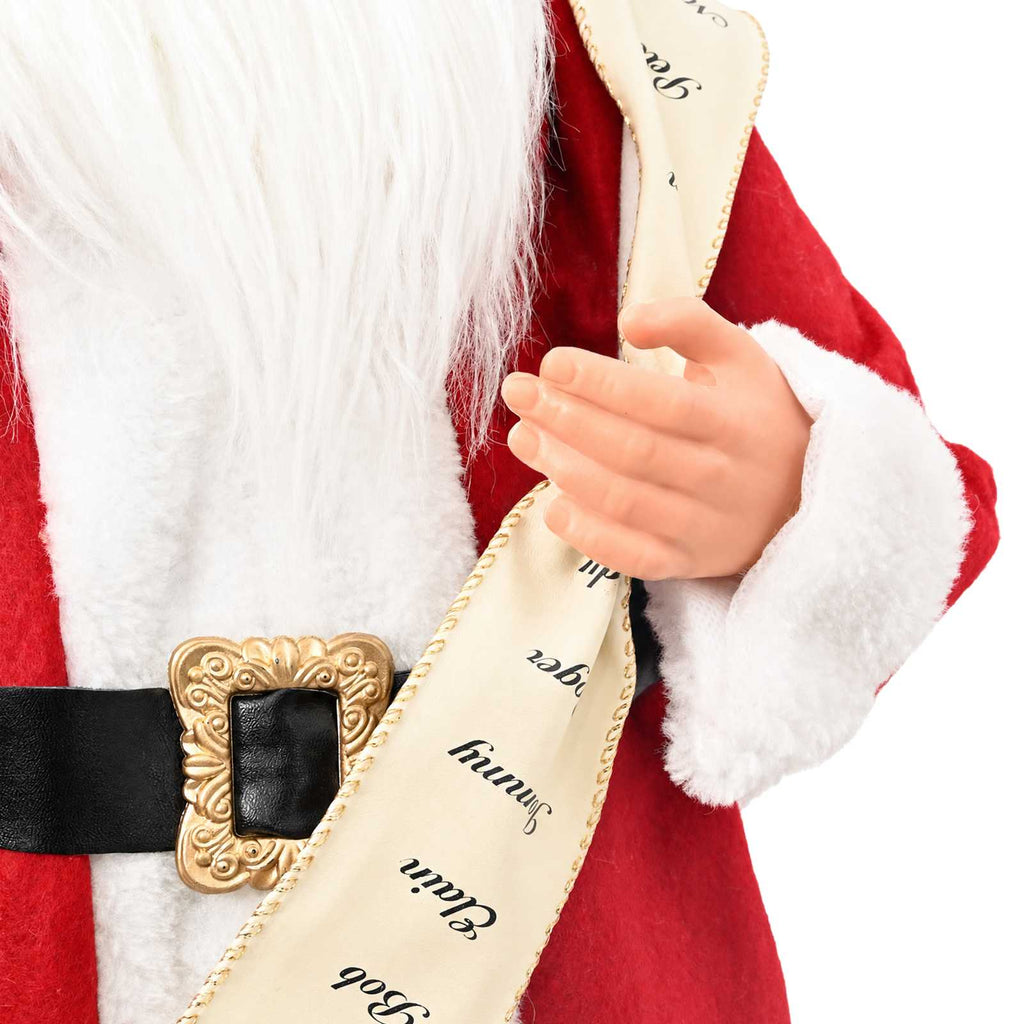 vidaXL Figurka Świętego Mikołaja czerwony 46 cm Poliester