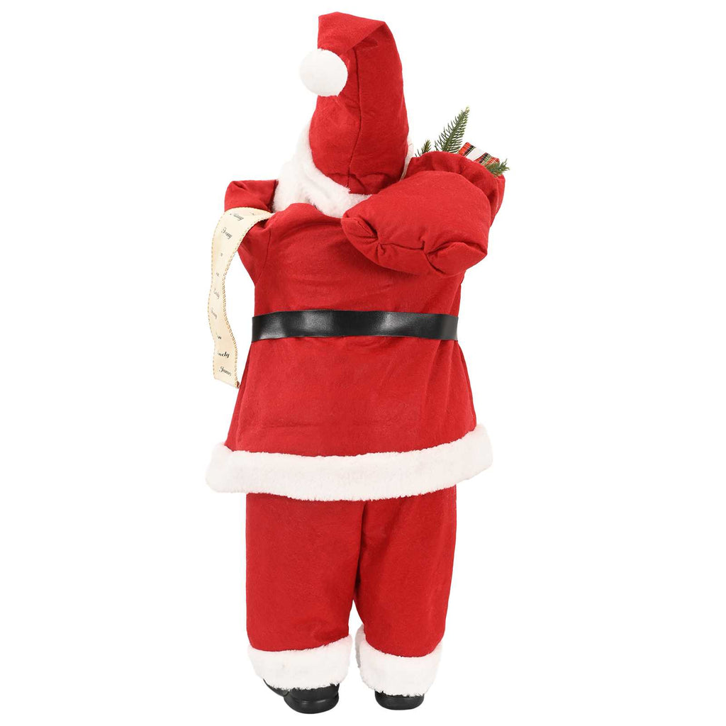 vidaXL Figurka Świętego Mikołaja czerwony 46 cm Poliester