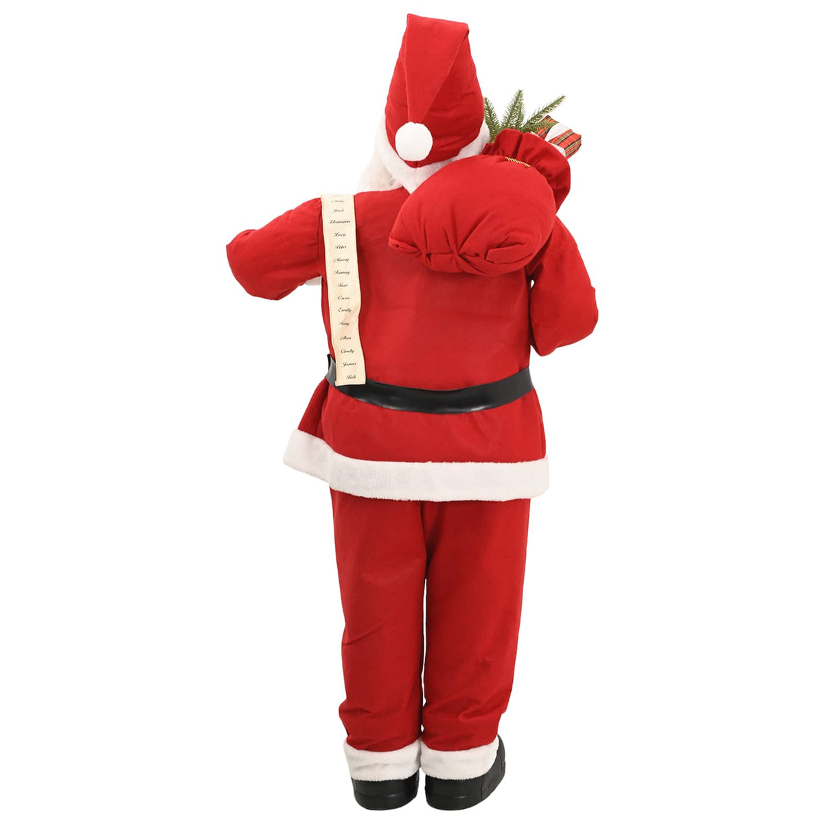 vidaXL Figurka Świętego Mikołaja czerwony 110 cm Poliester