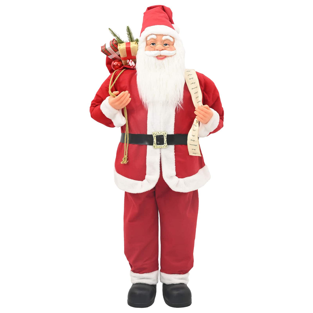 vidaXL Figurka Świętego Mikołaja czerwony 180 cm Poliester