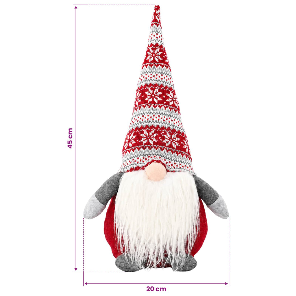 vidaXL Skrzat świąteczny czerwony 45 cm Poliester