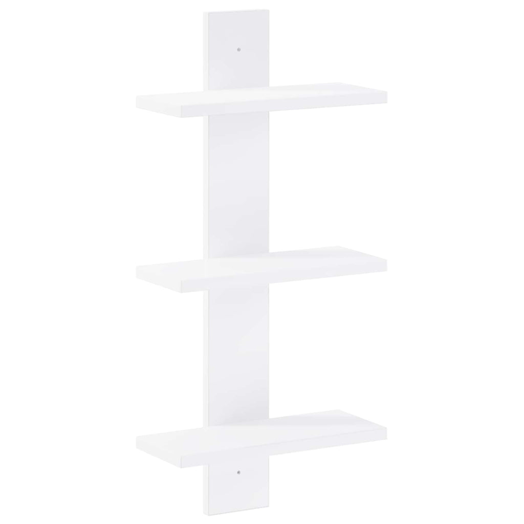 vidaXL Półka ścienna Biały 30 x 13.5 x 64.5 cm materiał drewnopochodny