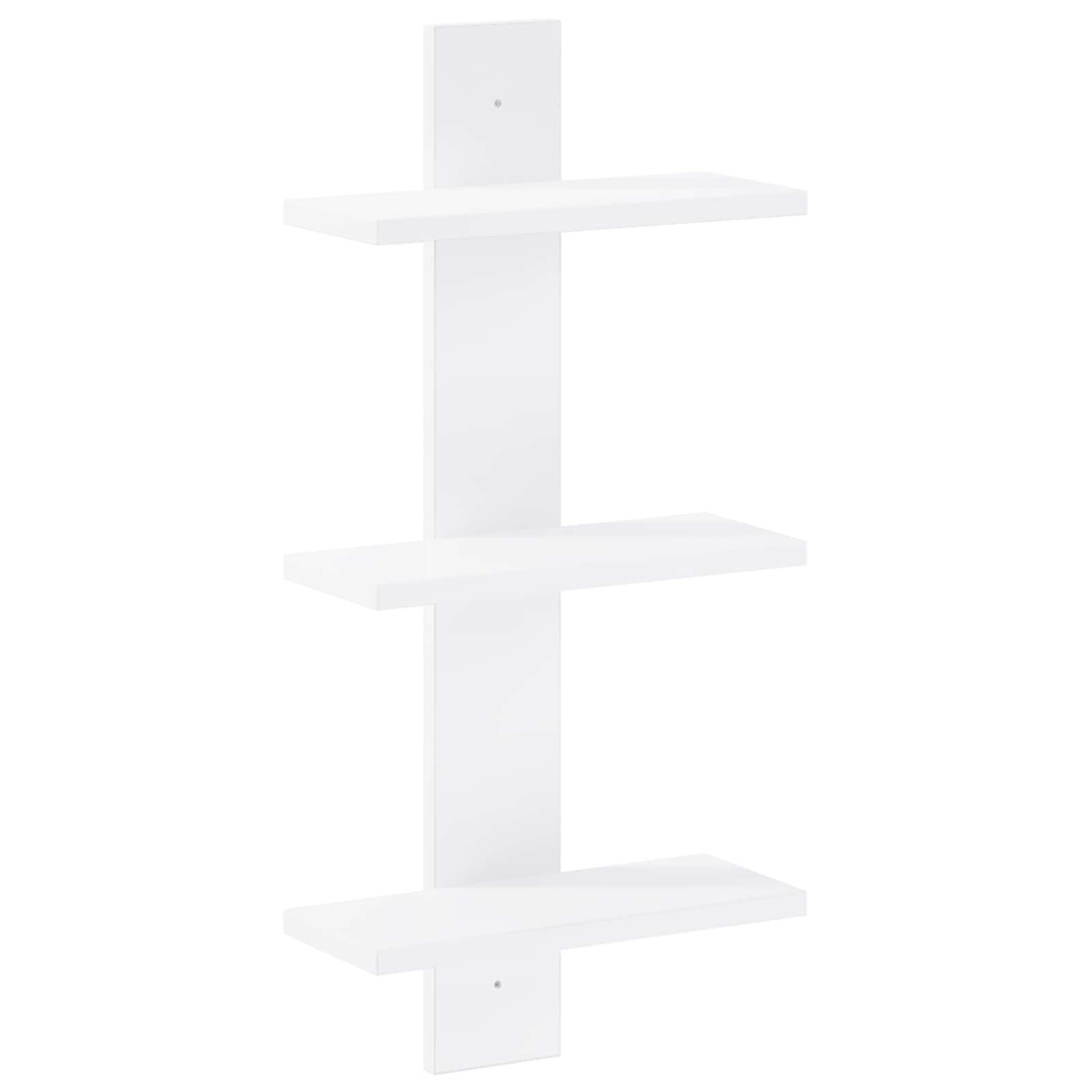 vidaXL Półka ścienna Biały 30 x 13.5 x 64.5 cm materiał drewnopochodny