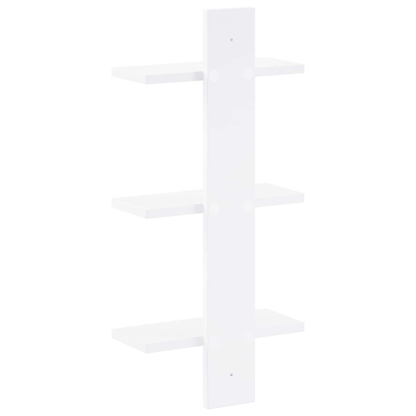vidaXL Półka ścienna Biały 30 x 13.5 x 64.5 cm materiał drewnopochodny