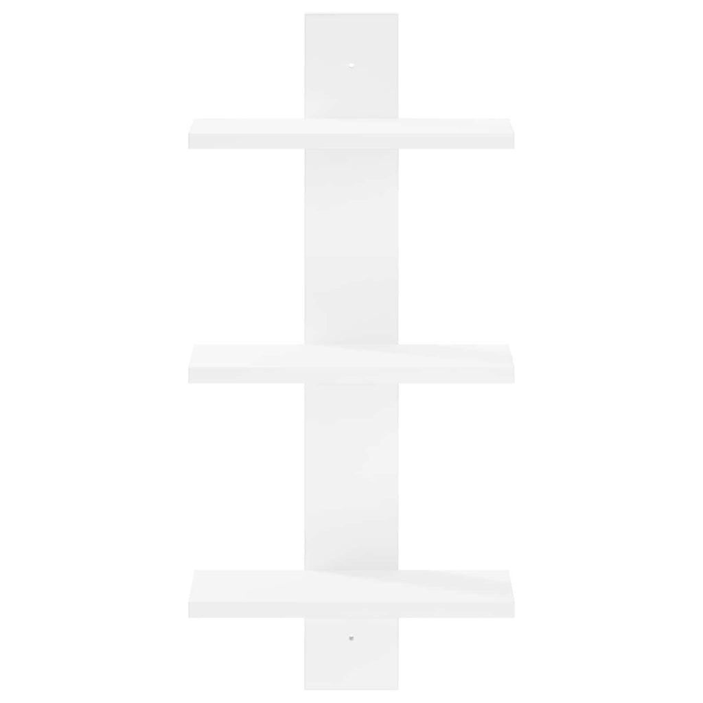 vidaXL Półka ścienna Biały 30 x 13.5 x 64.5 cm materiał drewnopochodny