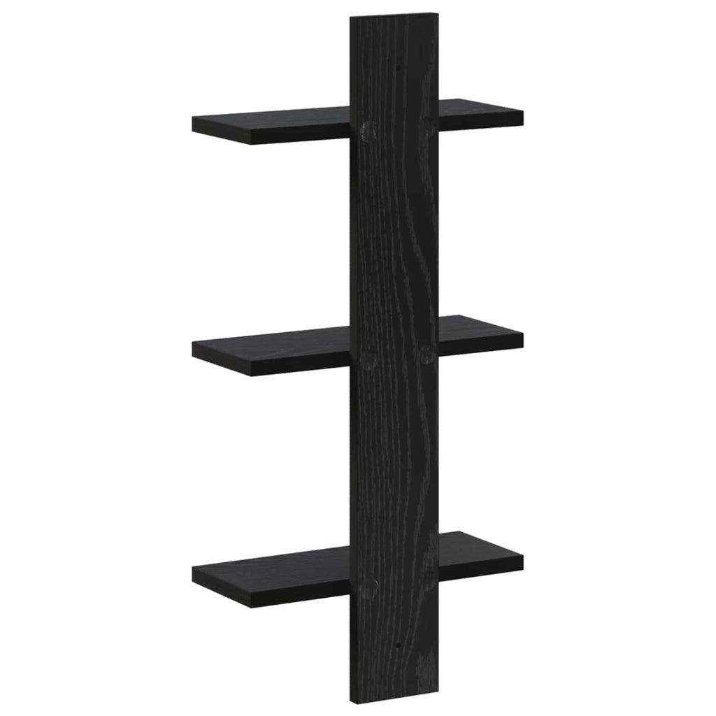 vidaXL Półka ścienna Czarny dąb 30 x 13,5 x 64,5 cm