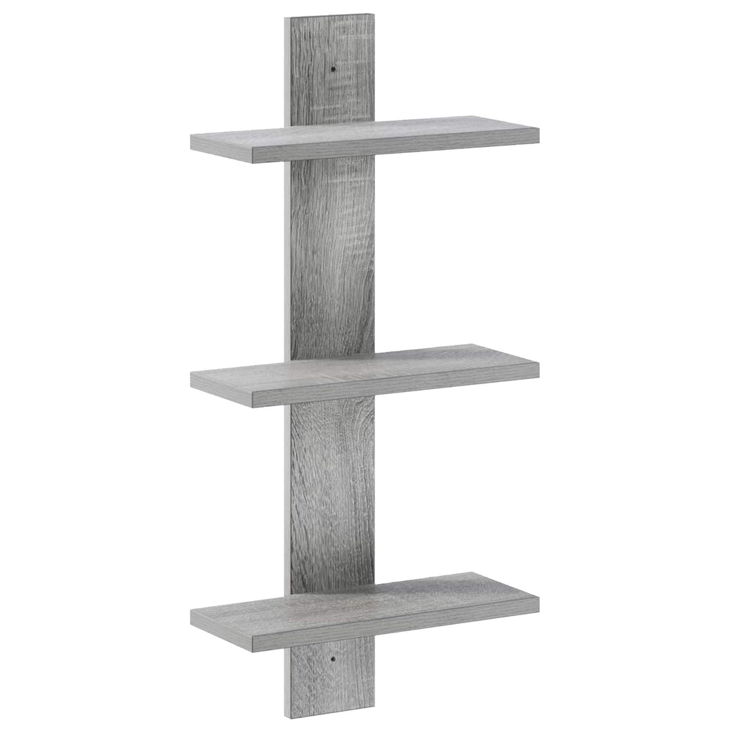 vidaXL Półka ścienna Szary Sonoma 30 x 13,5 x 64,5 cm