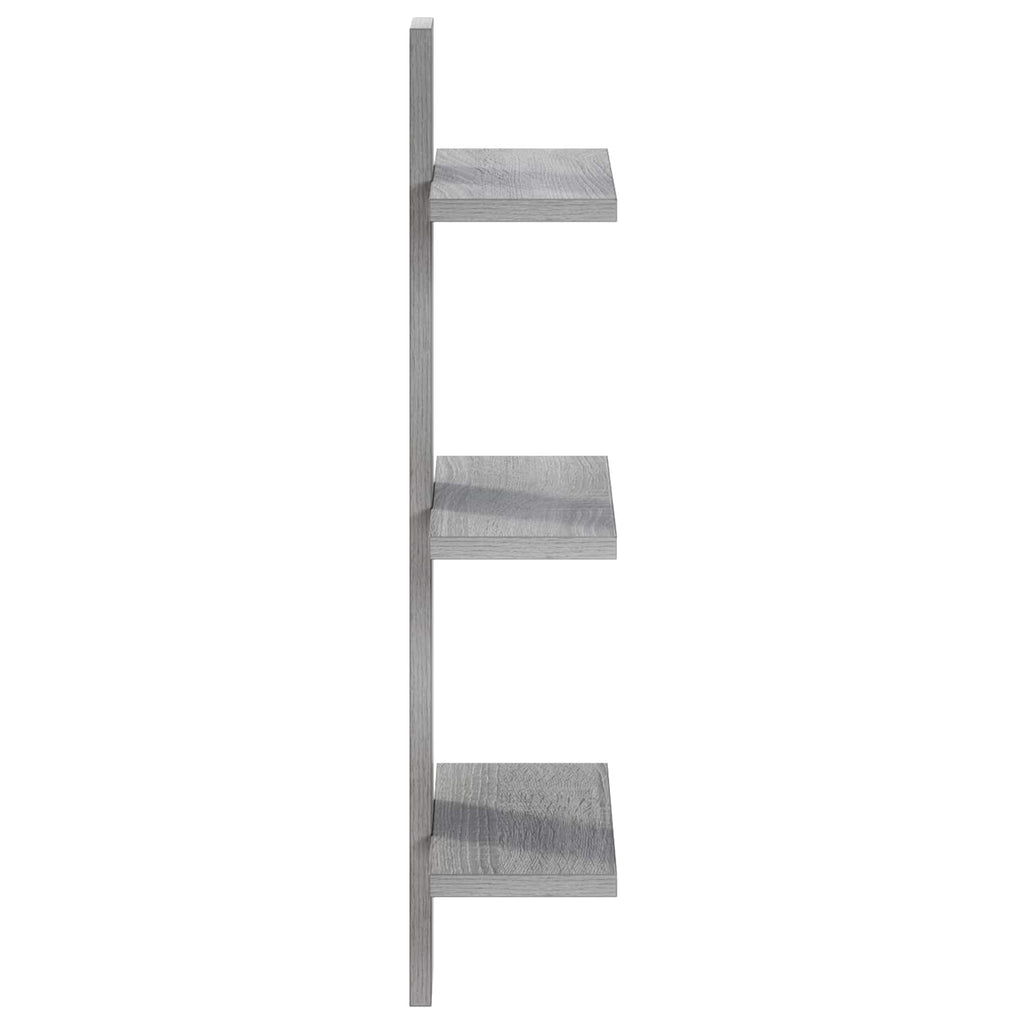 vidaXL Półka ścienna Szary Sonoma 30 x 13,5 x 64,5 cm