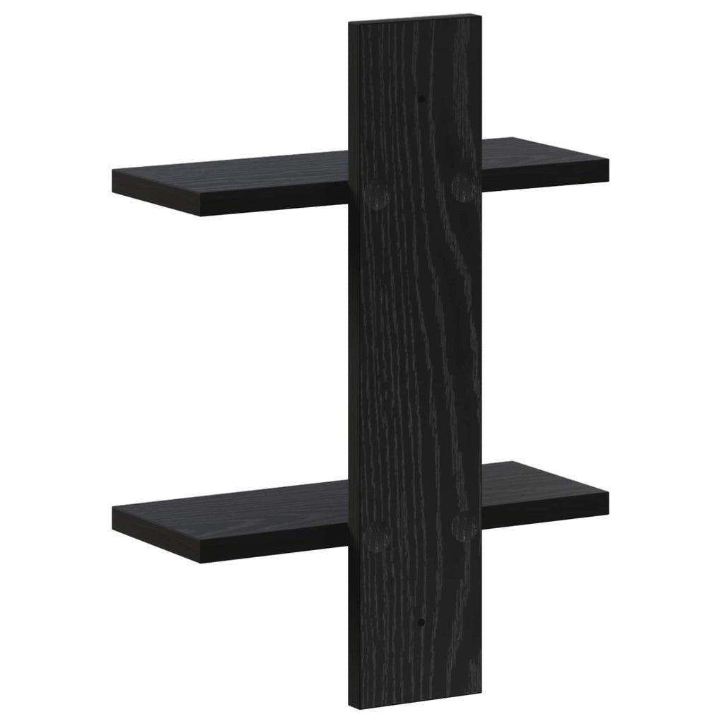 vidaXL Półka ścienna Czarny dąb 30 x 13.5 x 43 cm