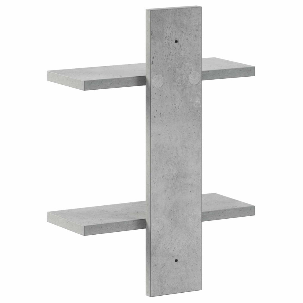 vidaXL Półka ścienna Betonowy szary 30 x 13.5 x 43 cm