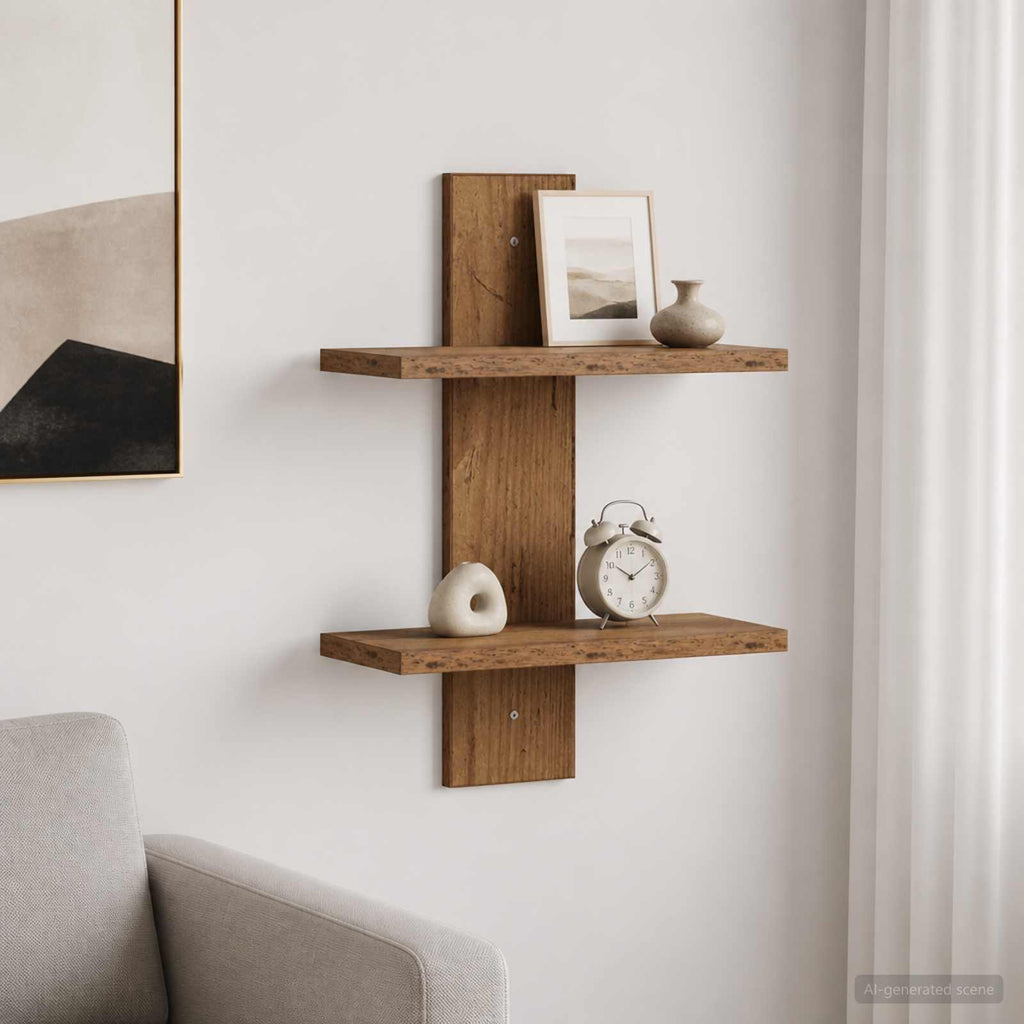 vidaXL Półka ścienna Stare drewno 30 x 13.5 x 43 cm