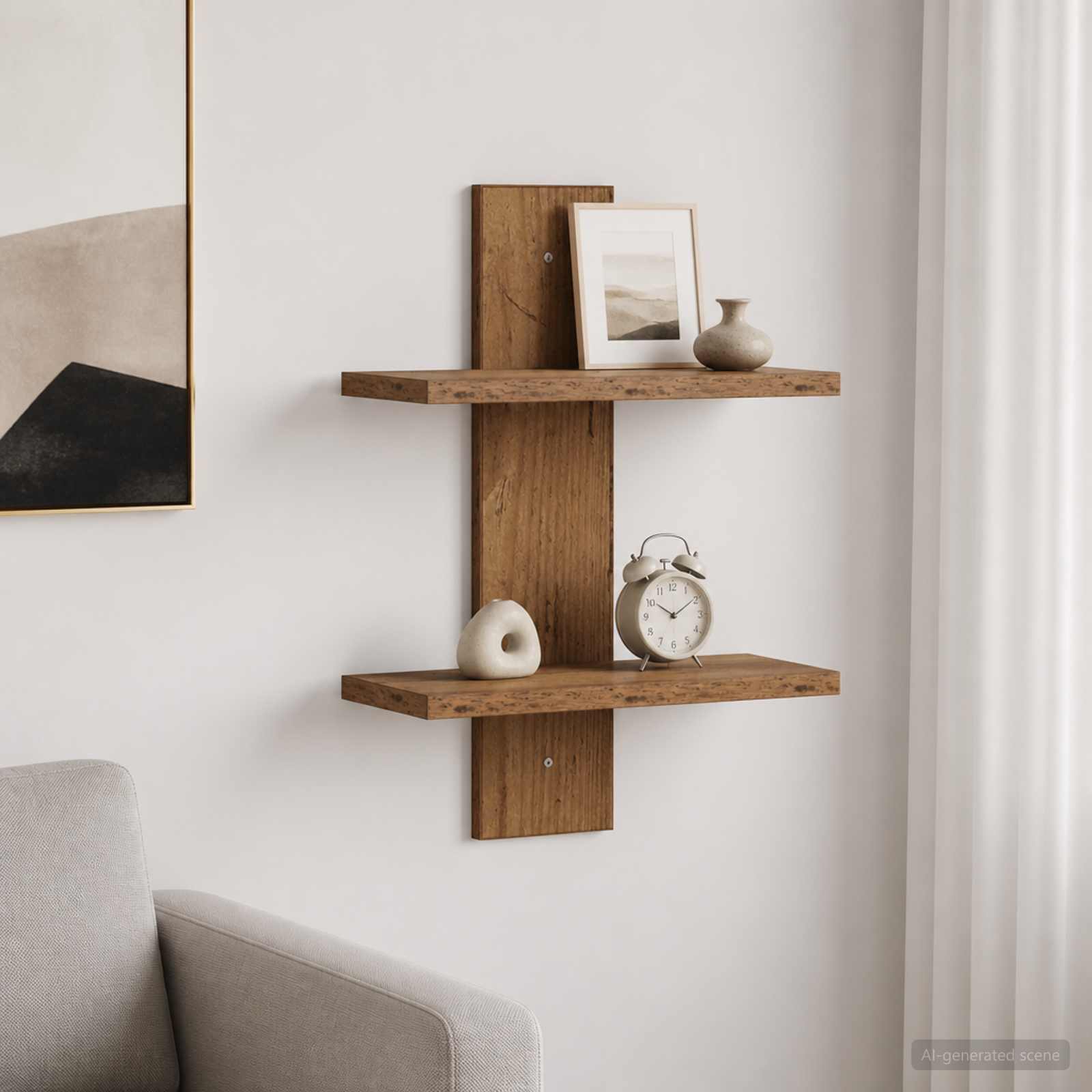 vidaXL Półka ścienna Stare drewno 30 x 13.5 x 43 cm