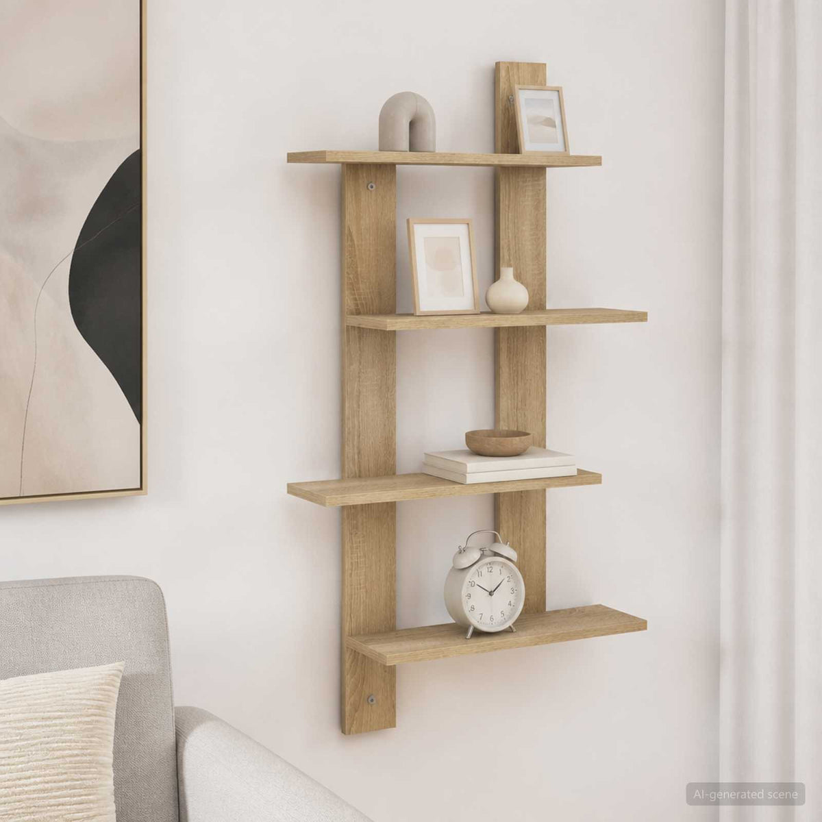 vidaXL Półka ścienna dąb Sonoma 61 x 13,5 x 105 cm Drewno inżynieryjne