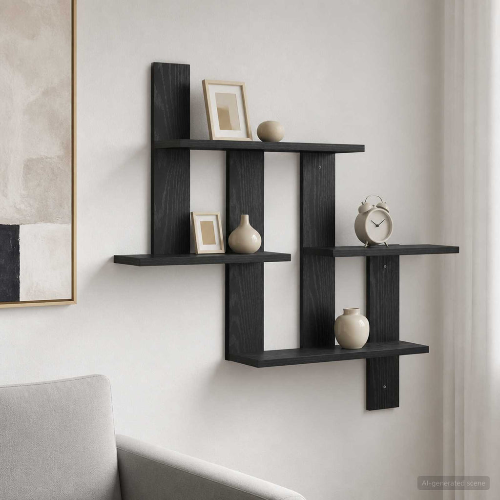 vidaXL Półka ścienna Czarny dąb 85 x 13,5 x 73,5 cm