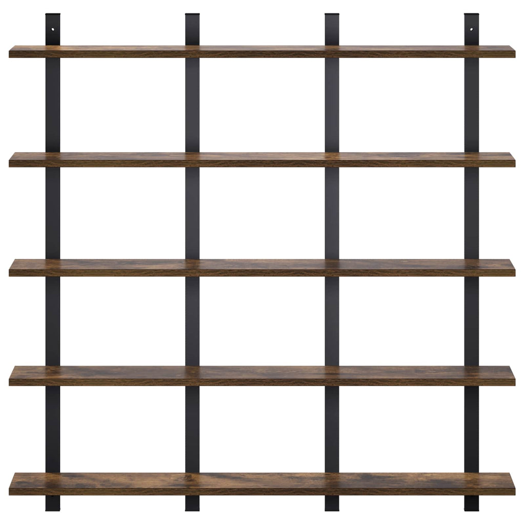 vidaXL Półka ścienna Dąb wędzony 102 x 13,5 x 102 cm
