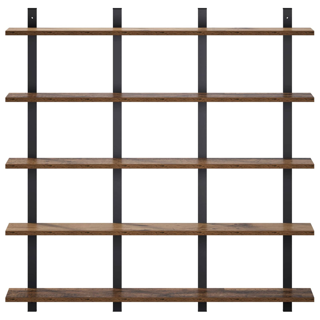 vidaXL Półka ścienna Stare drewno 102 x 13,5 x 102 cm