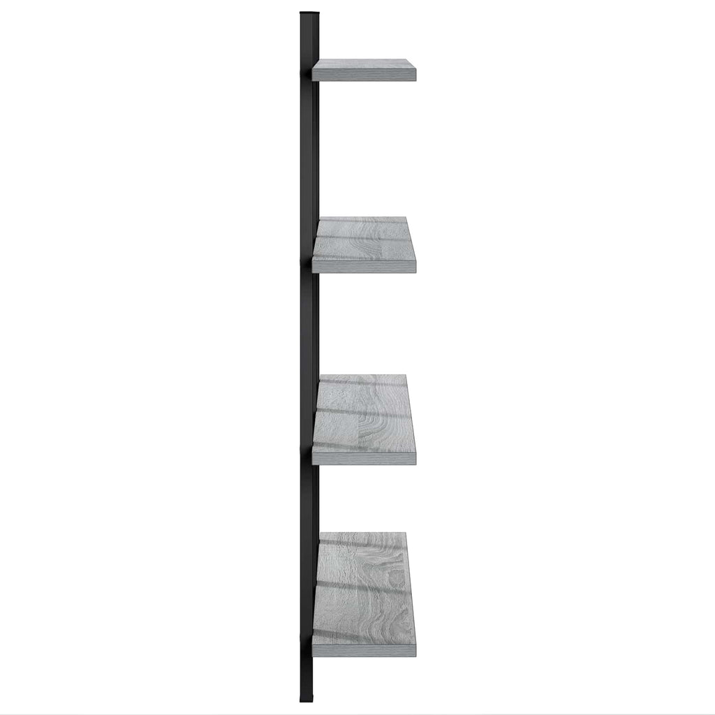 vidaXL Półka ścienna Szary Sonoma 79.5 x 13.5 x 80 cm