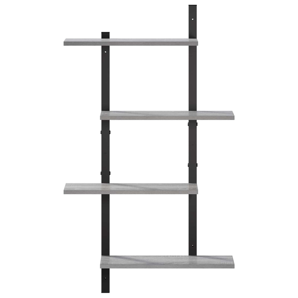 vidaXL Półka ścienna Szary Sonoma 61 x 13.5 x 105.5 cm