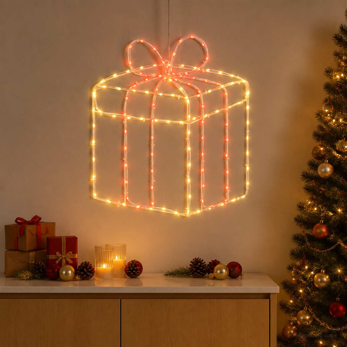 vidaXL Świąteczne ozdoby świetlne na okno LOVIISA 200 LED