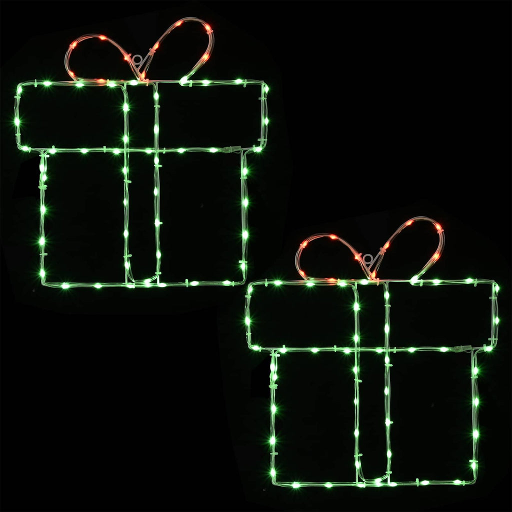 vidaXL Świąteczne ozdoby świetlne na okno LOVIISA 2 szt. 160 LED