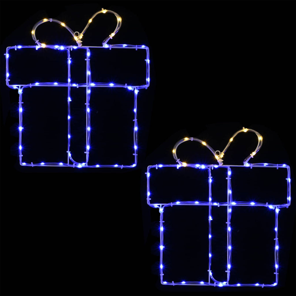 vidaXL Świąteczne ozdoby świetlne na okno LOVIISA 2 szt. 160 LED