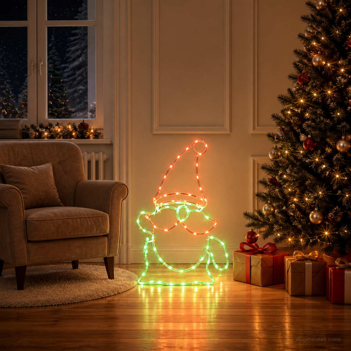 vidaXL Skrzat LED LOVIISA 80 LED Wielokolorowy i 38 x 60 cm
