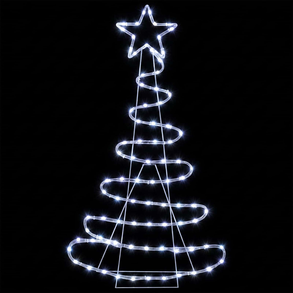 vidaXL Choinka LED LOVIISA 100 LED Zimna biel 51 x 99 cm