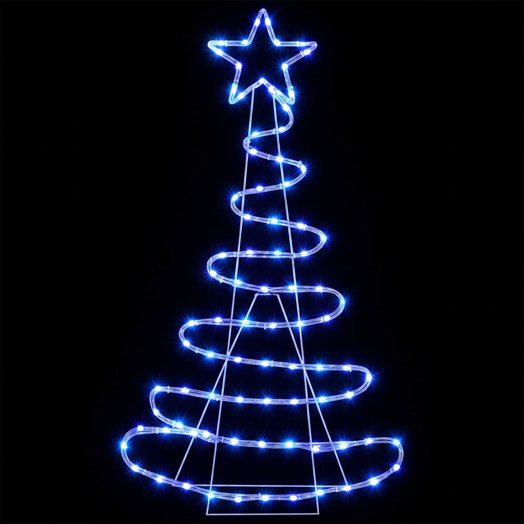 vidaXL Choinka LED LOVIISA 100 LED Niebieski 51 x 99 cm